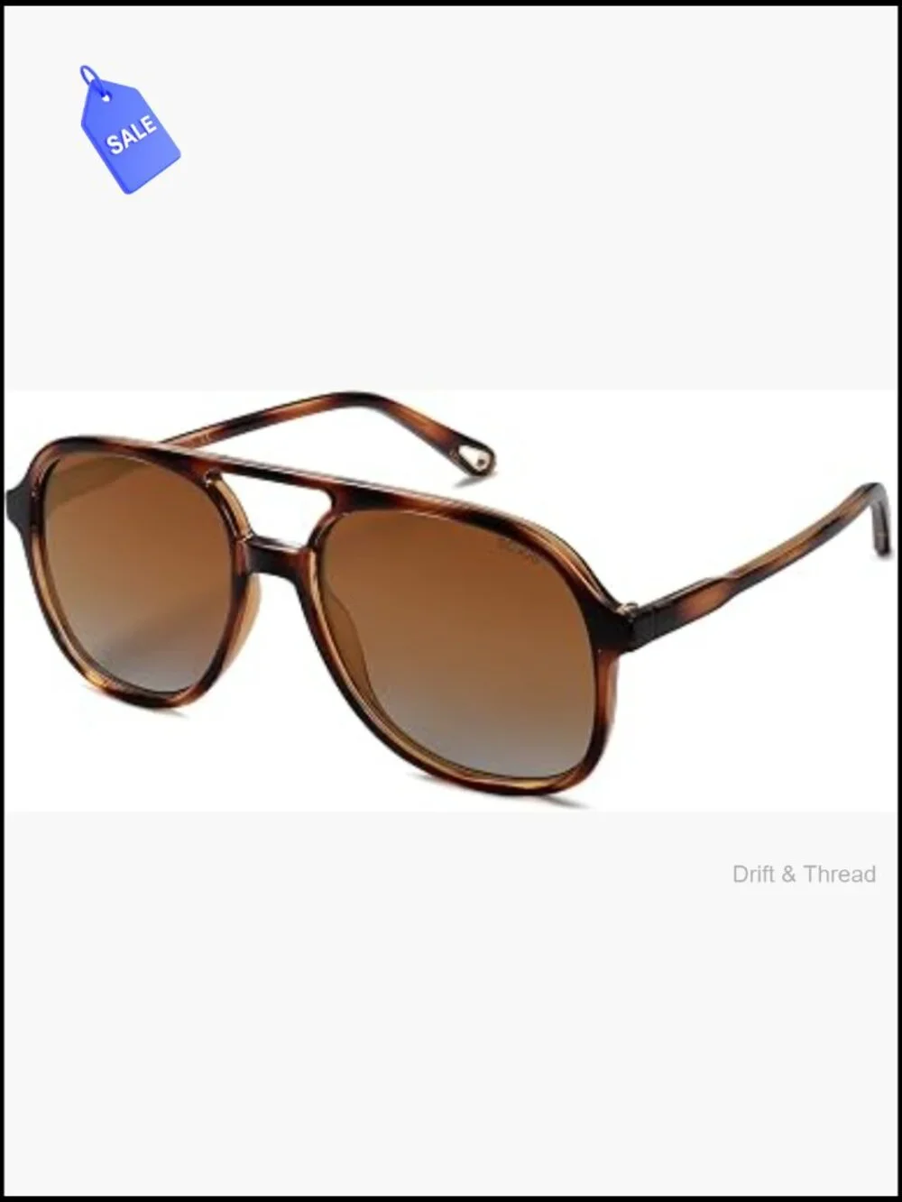 Retro Polarized Aviator Sunglasses UV400 TAC Lens Unisex Fashion Shades